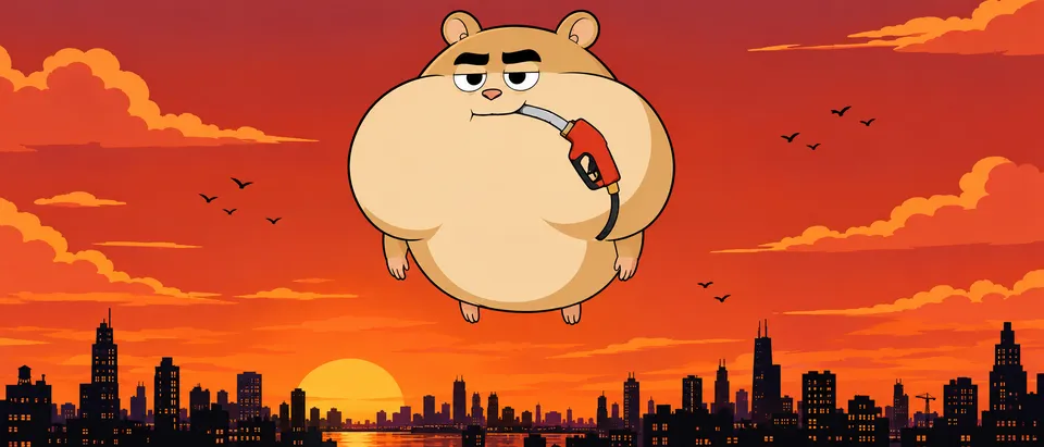 Cheeks floating majestically like a blimp with enormous cheeks