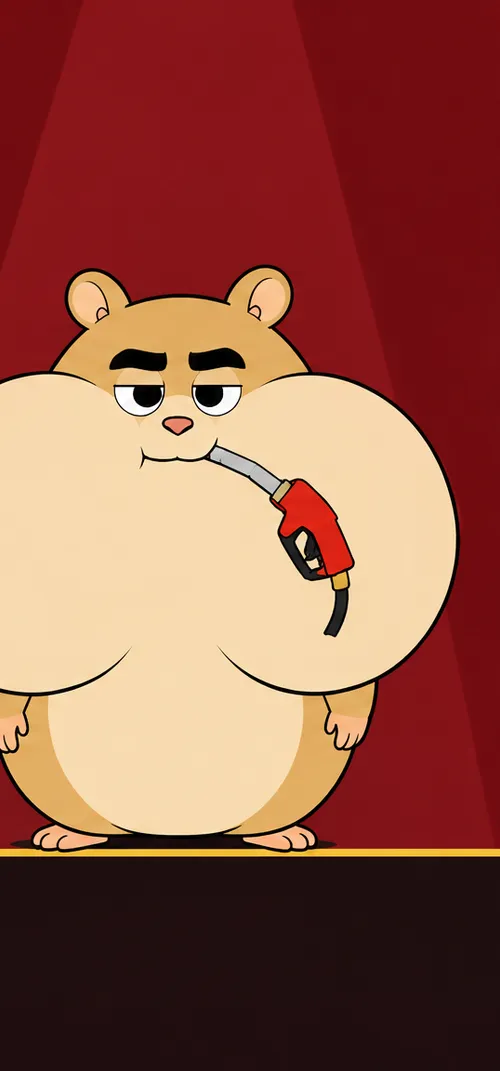 Cheeks releasing the gas